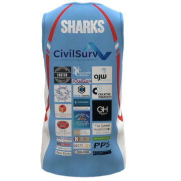 Stockton Sharks RLFC Singlet - MENS and KIDS